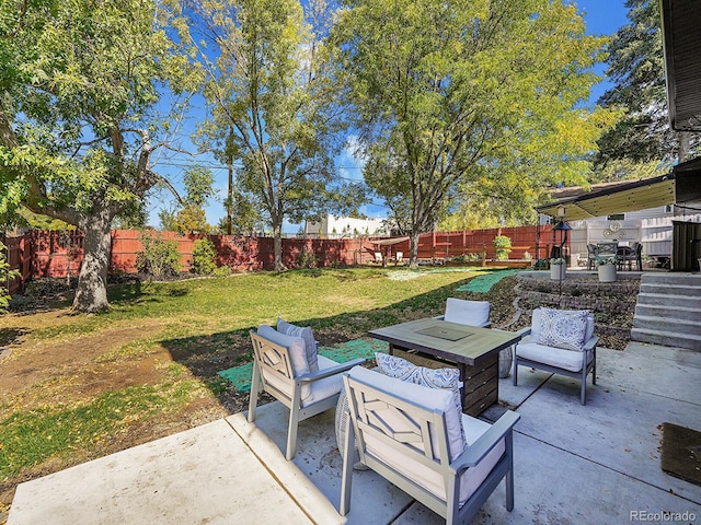 view of patio / terrace with outdoor lounge area