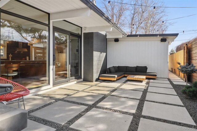 view of patio with fence