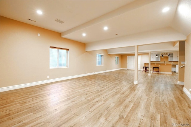10085 Charissglen Ct, Highlands Ranch, CO 80126 - unfurnished living room featuring light wood-type flooring and recessed lighting