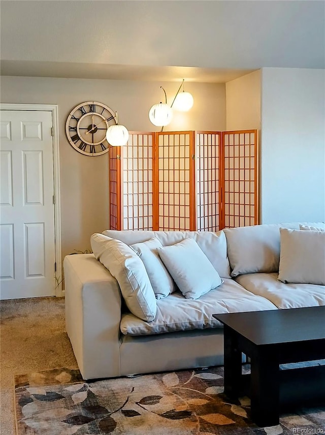 view of carpeted living room