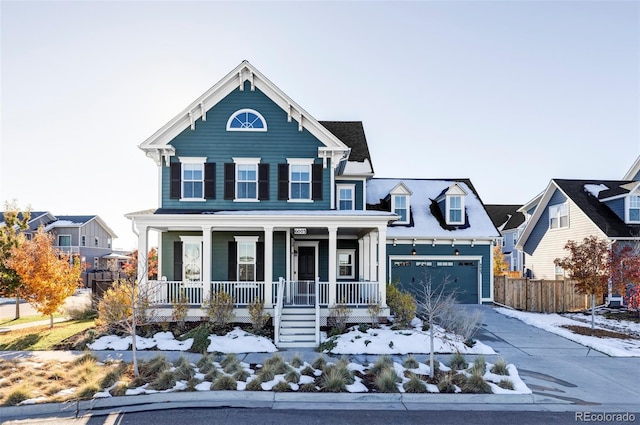 view of front of property with a porch