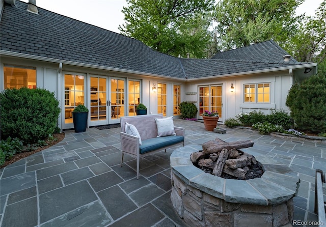 1512 Cottonwood Ln, Greenwood Village, CO 80121 - view of patio with a fire pit