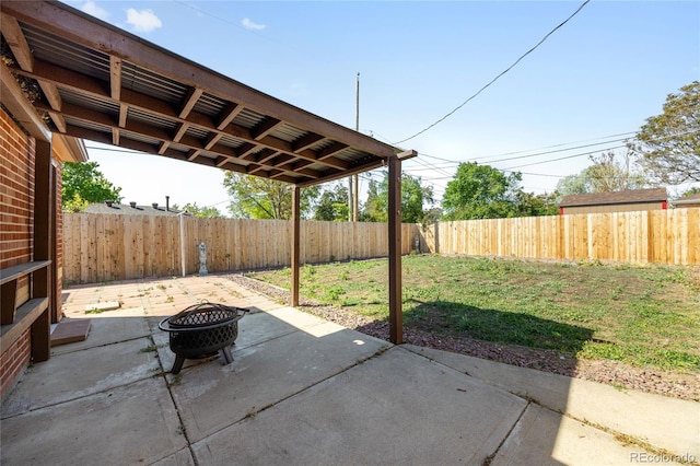 1560 Pueblo Ct, Thornton, CO 80229 - view of patio / terrace featuring an outdoor fire pit