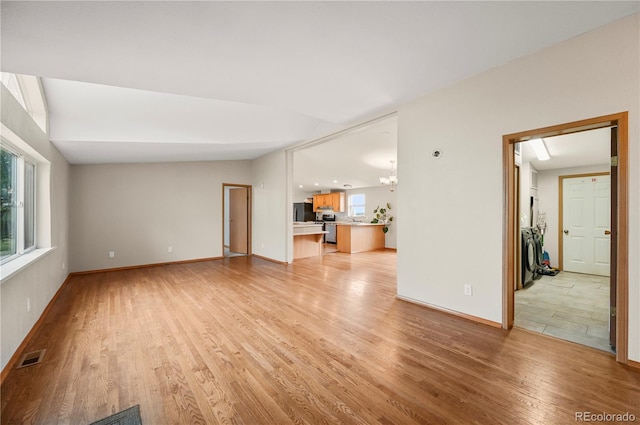 5520 Coyote Ln, Peyton, CO 80831 - unfurnished living room with light wood-type flooring and baseboards