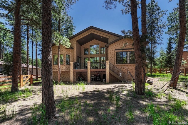 1250 Cottontail Trl, Woodland Park, CO 80863 - view of front of house with stairs