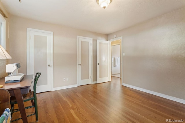 office area featuring hardwood / wood-style flooring