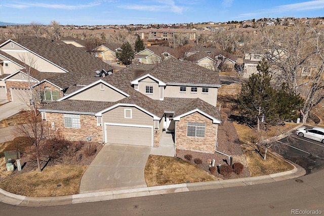 bird's eye view featuring a residential view