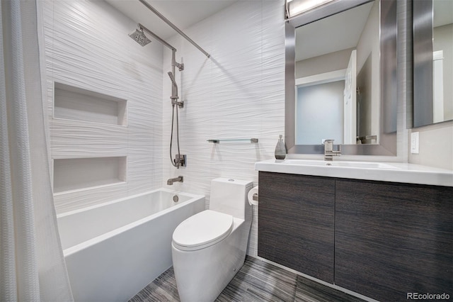 17 Meadow Lark Grn, Breckenridge, CO 80424 - full bathroom with shower / bath combination with curtain, vanity, and tile walls