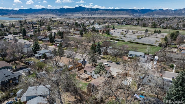 8170 S Marshall Ct, Littleton, CO 80128 - bird's eye view with a residential view and a mountain view
