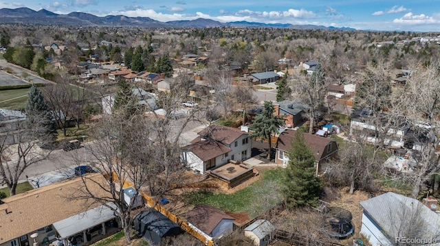 8170 S Marshall Ct, Littleton, CO 80128 - aerial view with a mountain view and a residential view