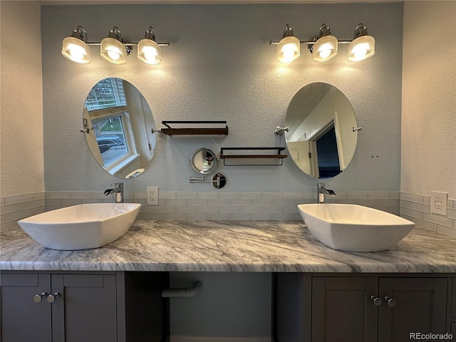 full bath with double vanity