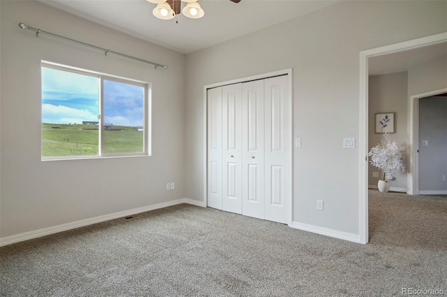 15580 Rigge Ct, Elbert, CO 80106 - unfurnished bedroom with carpet flooring, a closet, and baseboards