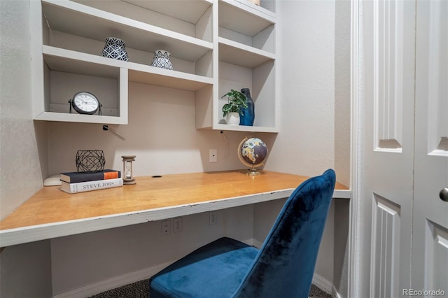 15580 Rigge Ct, Elbert, CO 80106 - office featuring built in study area and baseboards