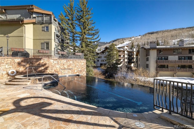exterior space with a mountain view