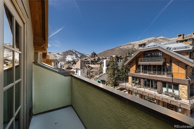 balcony with a mountain view