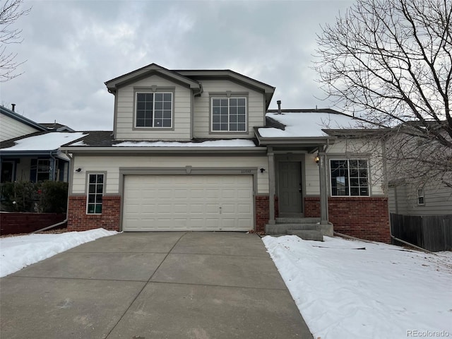 view of front of home featuring a garage