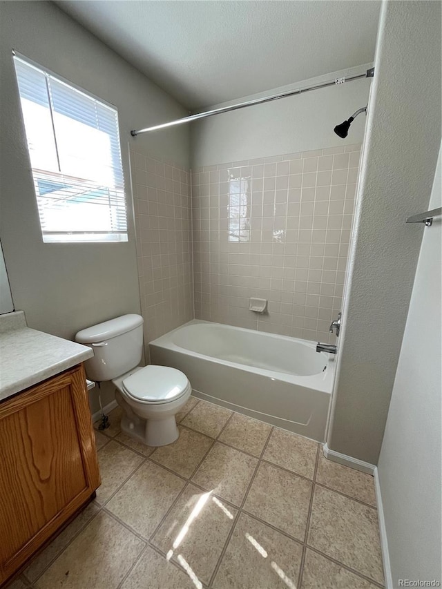 20558 E Grand Ln, Aurora, CO 80015 - full bath with shower / washtub combination, toilet, vanity, and tile patterned floors