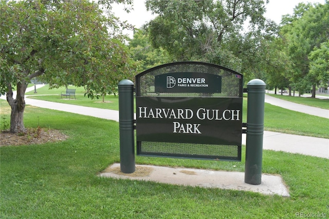 2684 S Logan St, Denver, CO 80210 - community / neighborhood sign featuring a yard