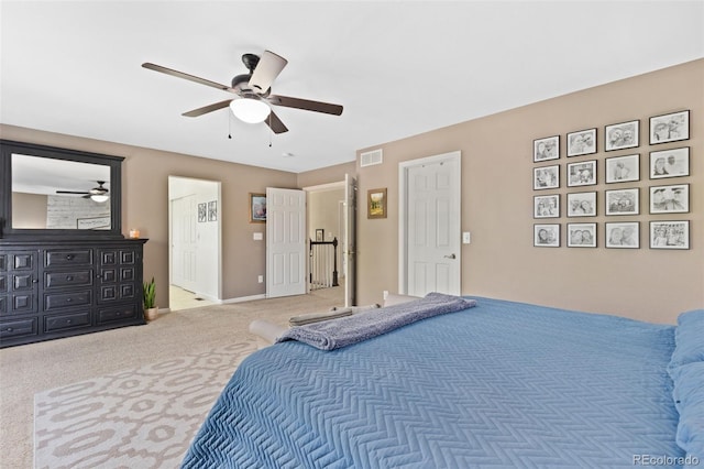 139 N Prairie Falcon Pkwy, Brighton, CO 80601 - bedroom featuring carpet flooring, a ceiling fan, and baseboards