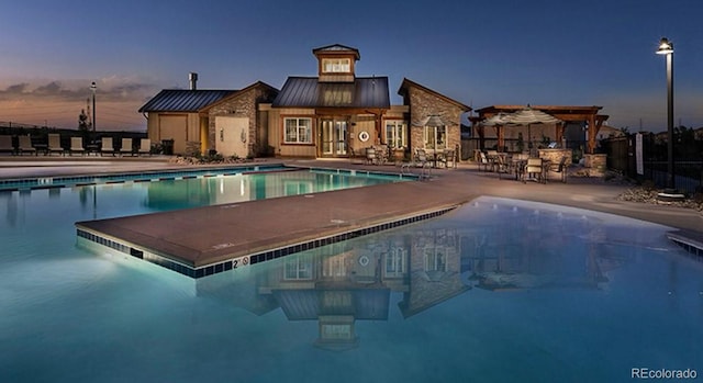 14589 Hagus Pl, Parker, CO 80134 - community pool featuring a patio