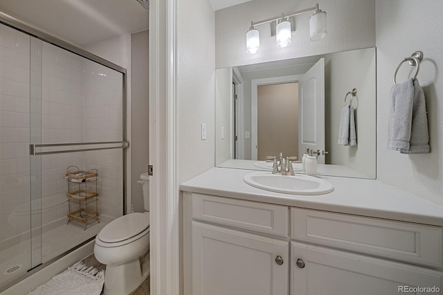 14589 Hagus Pl, Parker, CO 80134 - full bath with toilet, a shower stall, and vanity