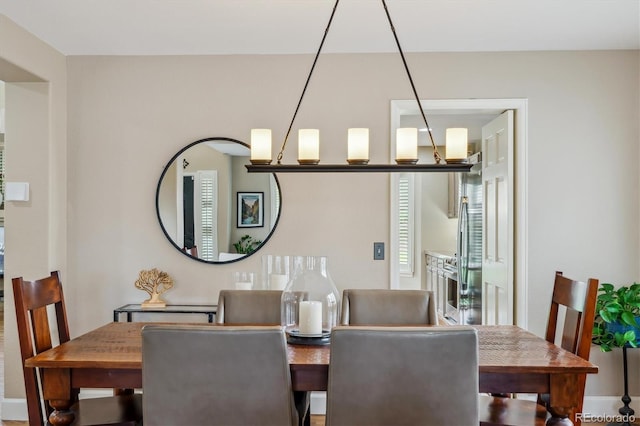 view of dining room