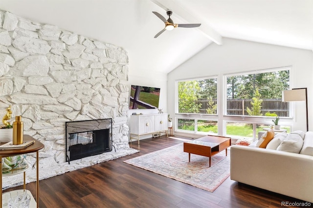 6488 S Heritage Pl E, Centennial, CO 80111 - living area featuring ceiling fan, plenty of natural light, and wood finished floors