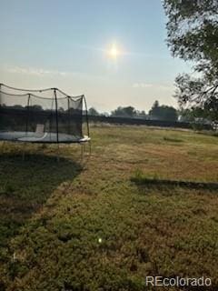 view of yard featuring a trampoline