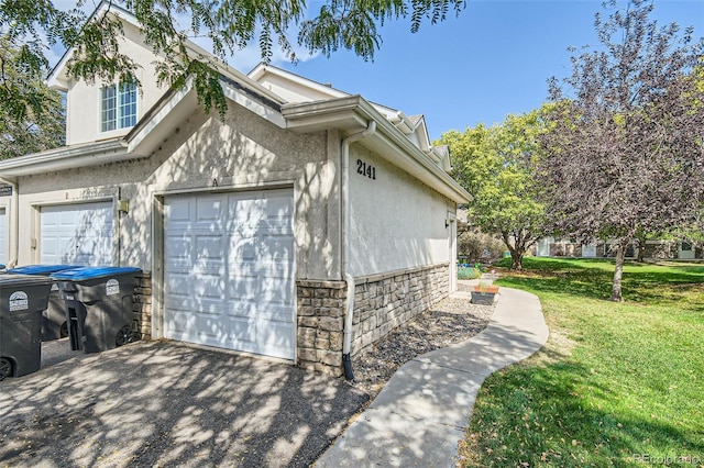 view of home's exterior featuring a lawn