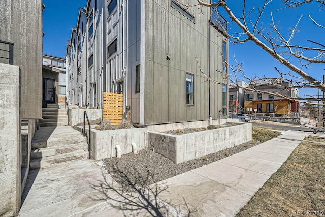 view of property exterior featuring a residential view