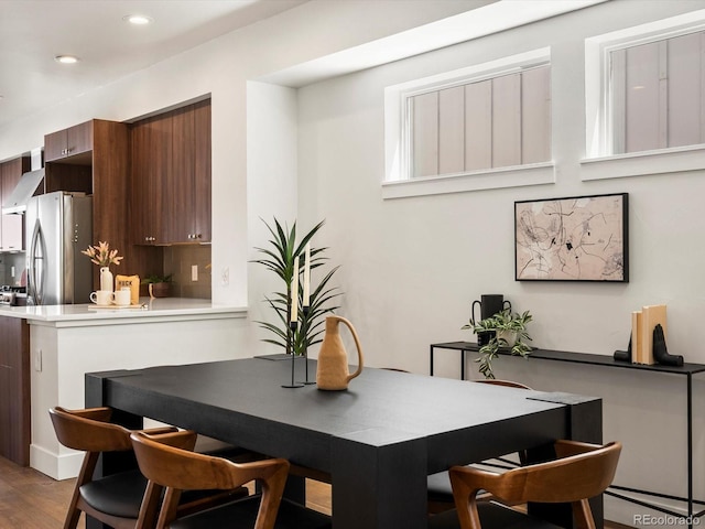 3640 Lipan St, Denver, CO 80211 - dining space featuring wood finished floors and recessed lighting