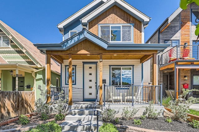 3640 Lipan St, Denver, CO 80211 - view of front facade with a porch