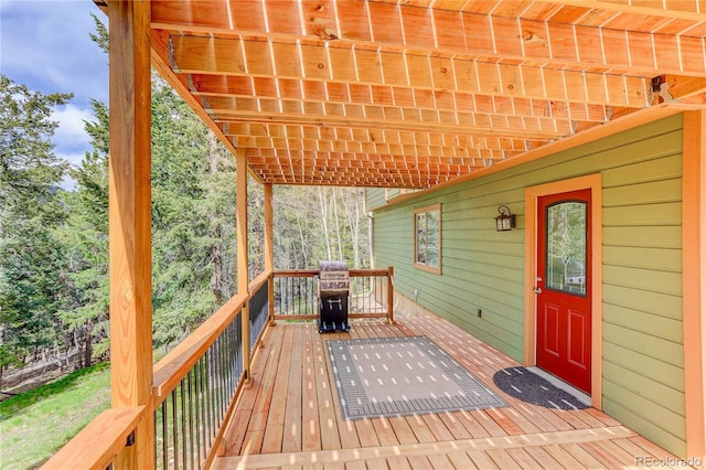 234 Bailey Dr, Bailey, CO 80421 - wooden terrace featuring area for grilling