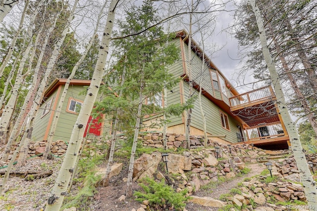 234 Bailey Dr, Bailey, CO 80421 - view of side of home with a deck