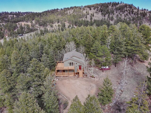 234 Bailey Dr, Bailey, CO 80421 - aerial view of property and surrounding area featuring a forest