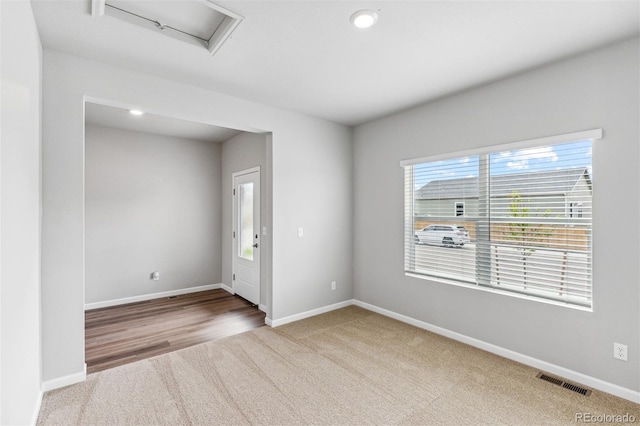 view of carpeted empty room