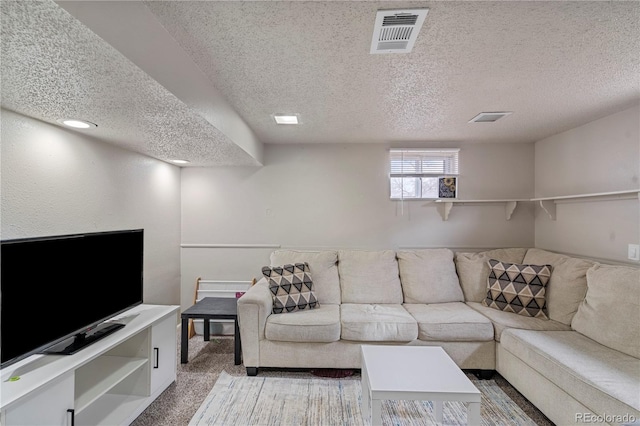 2041 7th Ave, Greeley, CO 80631 - carpeted living area with a textured ceiling