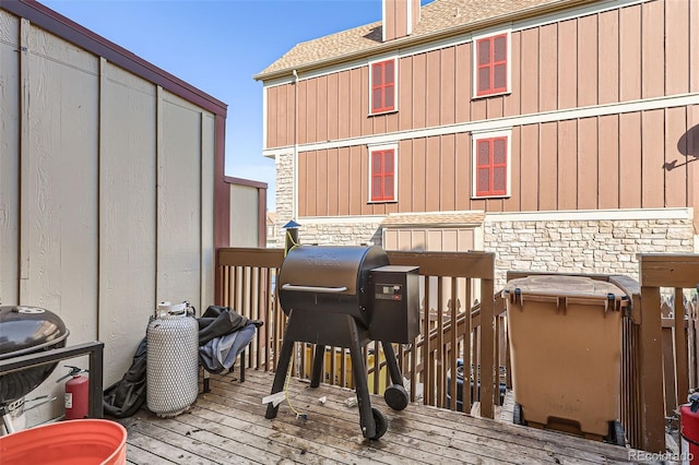 deck with grilling area