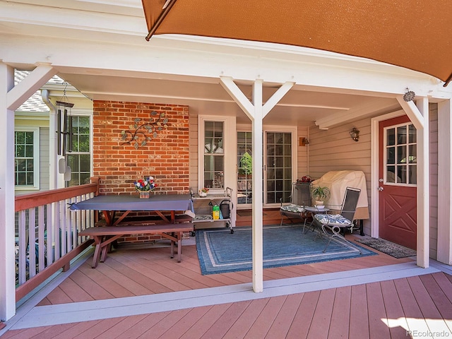 view of wooden deck