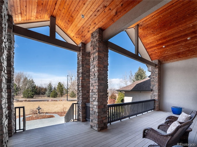 view of wooden deck