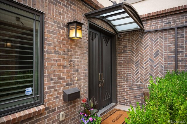 view of doorway to property