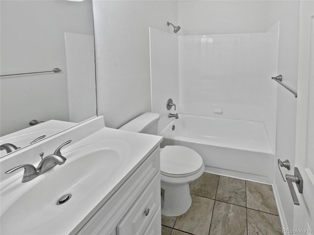 9115 W Hinsdale Pl, Littleton, CO 80128 - bathroom with vanity, shower / bathing tub combination, and toilet