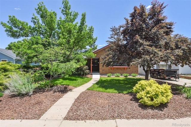 4720 S Grant St, Englewood, CO 80113 - view of property hidden behind natural elements featuring brick siding and a front yard