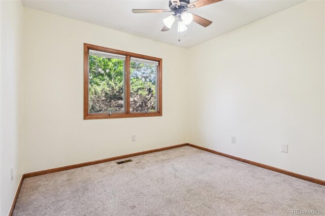 4720 S Grant St, Englewood, CO 80113 - spare room featuring carpet floors and ceiling fan