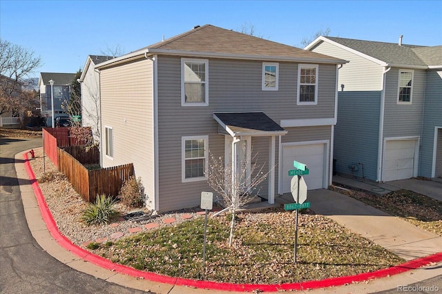 front facade featuring a garage