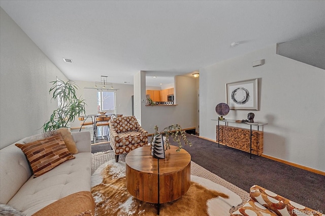 view of carpeted living room