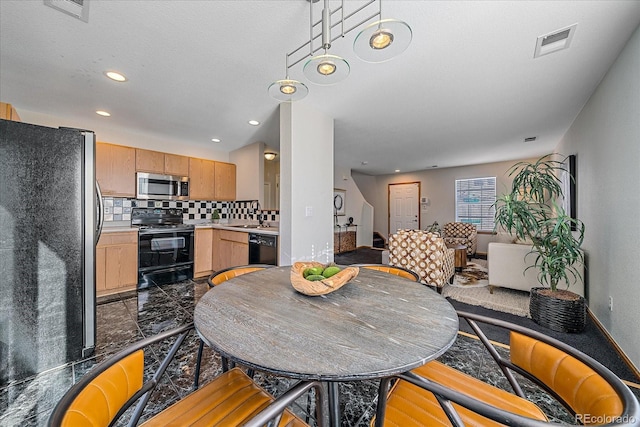 dining room with sink