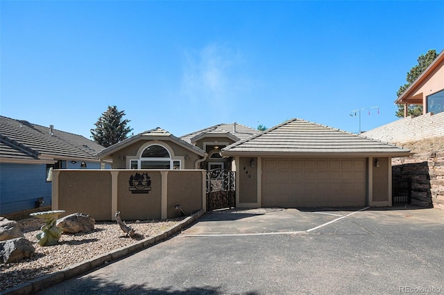 view of front of house featuring a garage