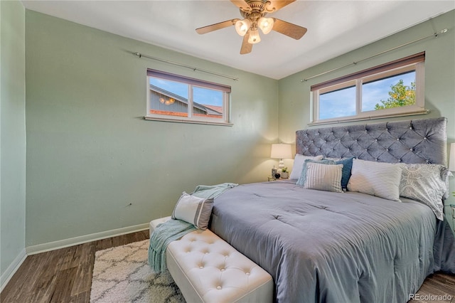7541 Julian St, Westminster, CO 80030 - bedroom featuring wood finished floors, baseboards, and a ceiling fan