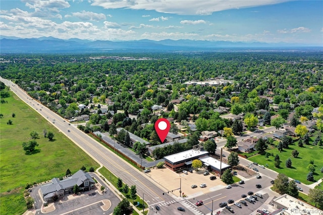 4856 E Hinsdale Pl, Centennial, CO 80122 - drone / aerial view of a mountain backdrop and a forest
